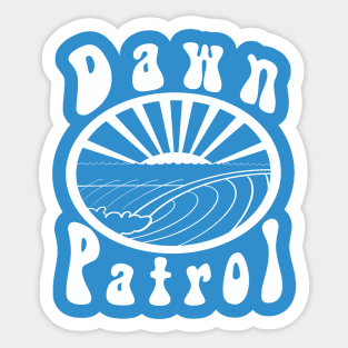 Dawn Patrol Simple White graphx Sticker